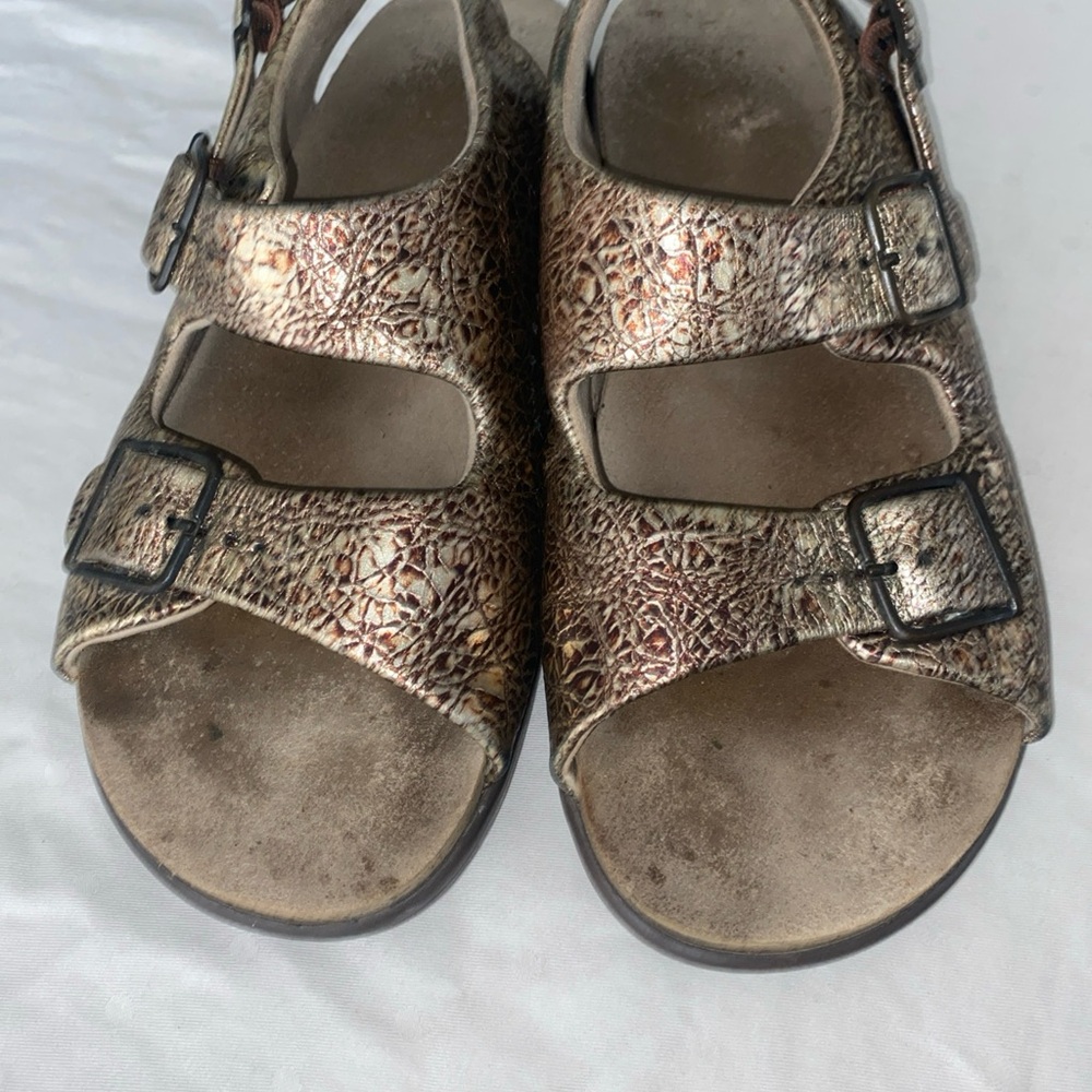 SAS Gold Sandals with Adjustable Straps